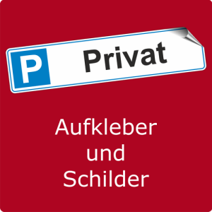Parkplatzkennzeichnung Privat im Kennzeichenformat mit blauem P